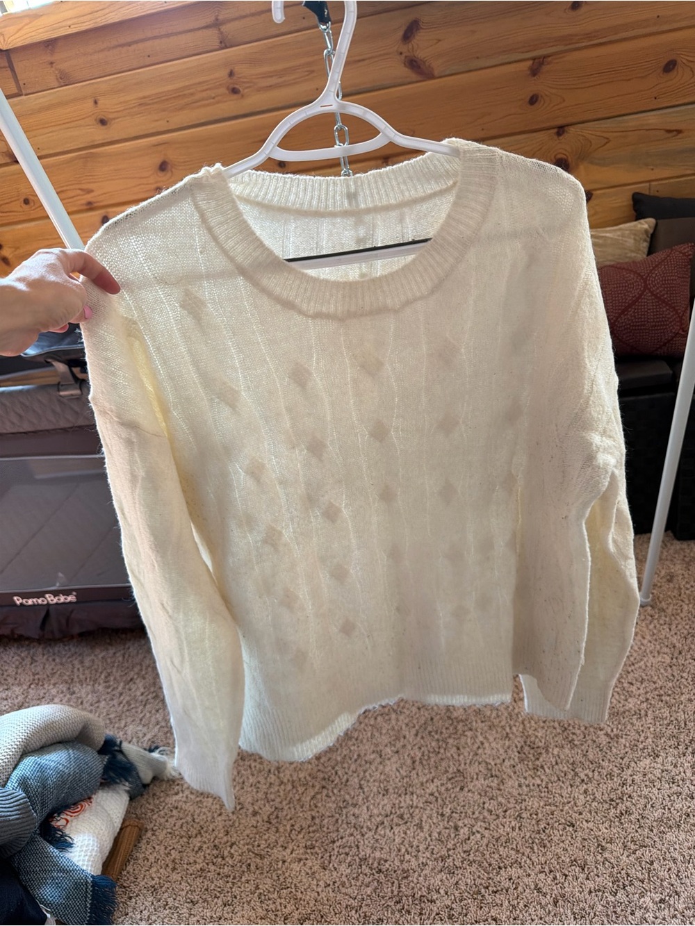 Classic Cream Knit Sweater - Women